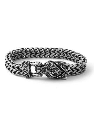 Lykka Viking Fenrir wolf steel bracelet