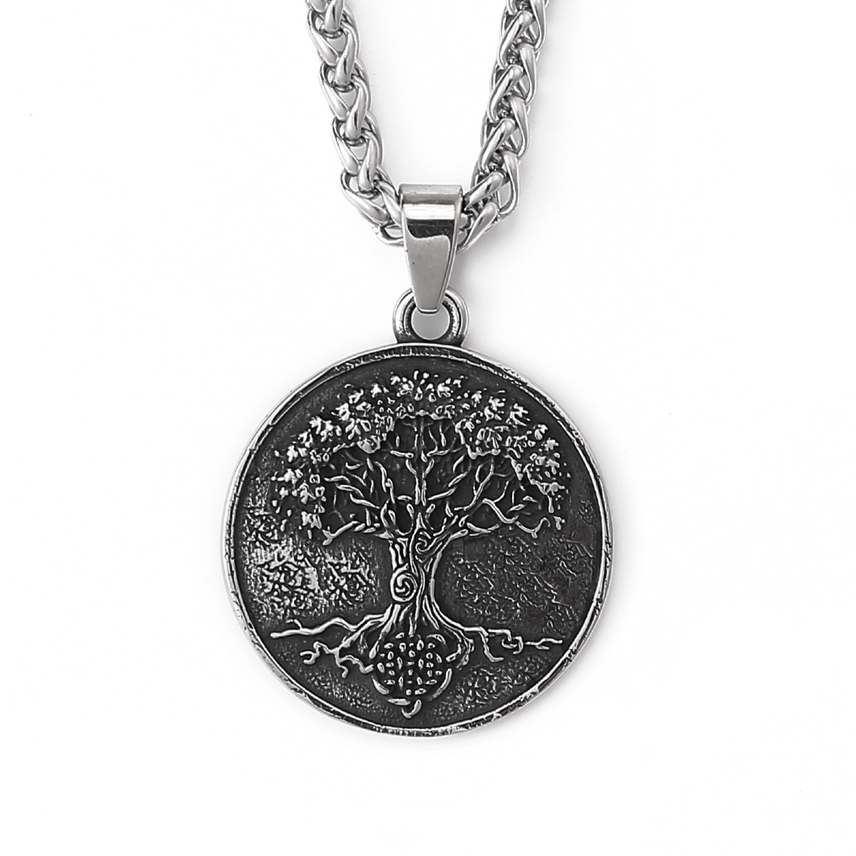 Lykka Viking Yggdrasil steel necklace 60 cm 