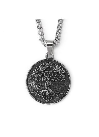 Lykka Viking Yggdrasil steel necklace 60 cm 
