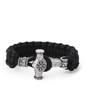 Lykken Viking Mjölnir braided steel-nylon bracelet