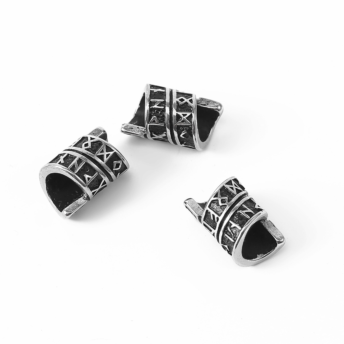 Lykka Viking twisted long rune beard jewelry 