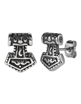 Lykka Viking Thors hammer earrings