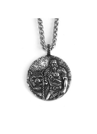 Lykka Viking berserker warrior steel necklace 60cm