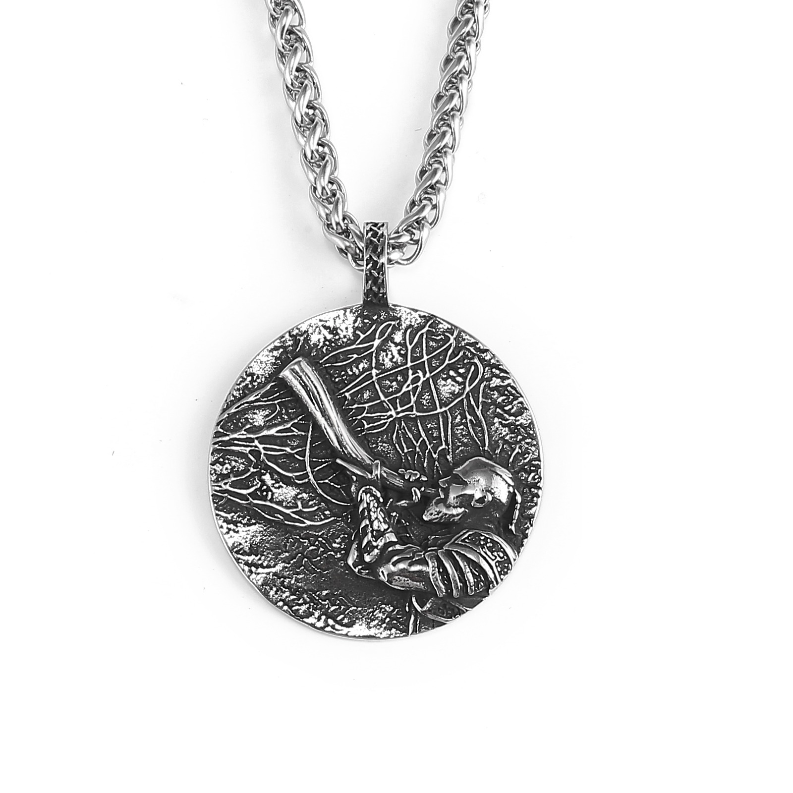 Lykka Viking Gjallarhorn steel necklace 60cm VN626