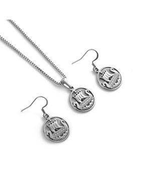 Lykka Viking stainless steel jewelry set Viking Ship