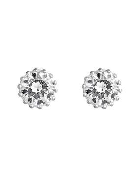Lempikoru Bud solitaire earrings silver platinum 8 mm 33 073 01 000