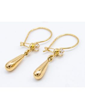 Tear earrings 11mm 14k gold PK2-23