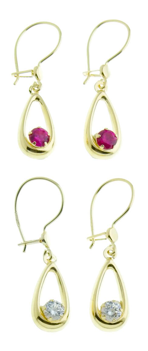 14ct Gold Earrings PK2-33 / 2 different colours