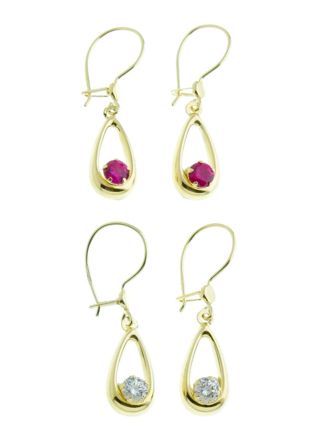 14ct Gold Earrings PK2-33 / 2 different colours