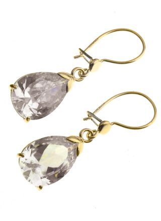 14ct Gold Zircon Earrings PK/8X12
