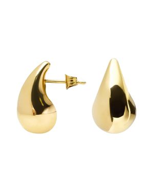 Mockberg Plain daring large gold-platedt earrings MB0190