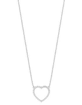 Lykka Hearts silver necklace 18 mm