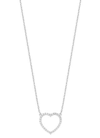Lykka Hearts silver necklace 18 mm