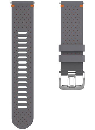 Polar Perforated Leather Wristband 22 mm Gray/Orange Size M/L 910101219