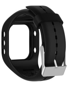 Tiera Polar A300 black silicone watch strap