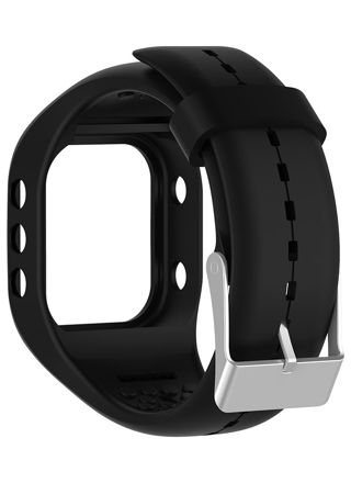 Tiera Polar A300 black silicone watch strap 
