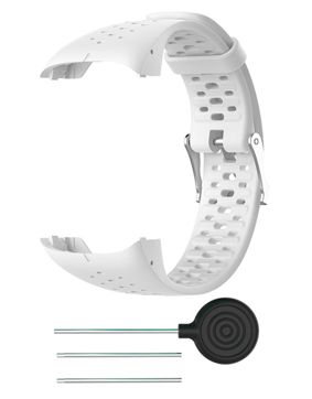 Tiera Polar M430 white silicone watch strap