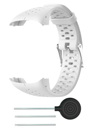 Tiera Polar M430 white silicone watch strap 
