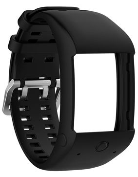 Tiera Polar M600 black silicone watch strap