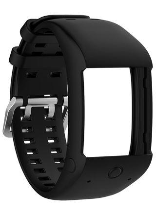 Tiera Polar M600 black silicone watch strap 