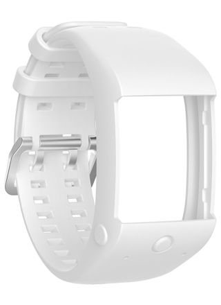 Tiera Polar M600 white silicone watch strap 
