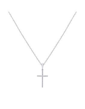 Lykken Crosses silver necklace cross 45 cm