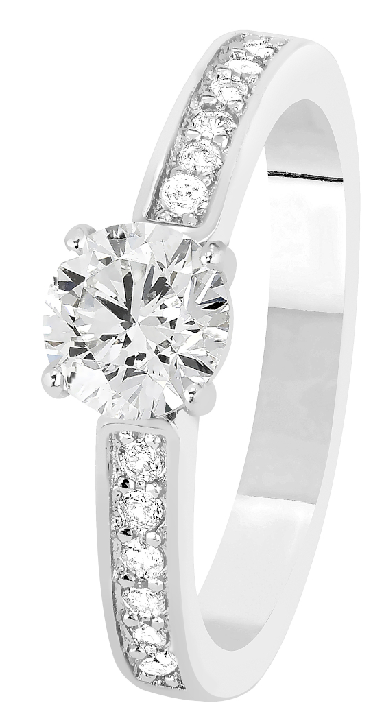 Lykka Casuals side-stone silver ring 6 mm