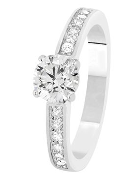 Lykka Casuals side-stone silver ring 6 mm