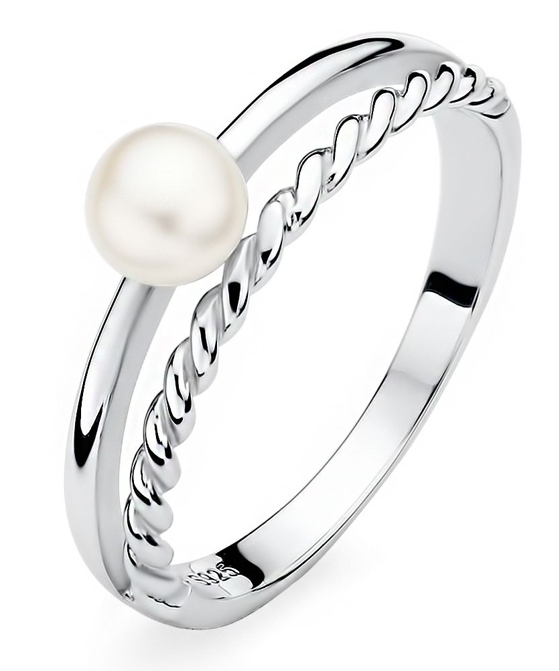 Lykka Pearls open shank pearl silver ring-180