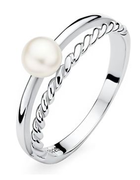 Lykka Pearls open shank pearl silver ring