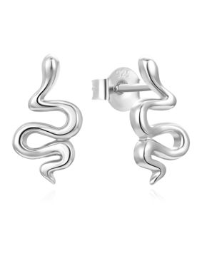 Lykken Symbols silver snake stud earrings