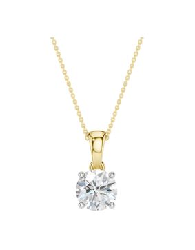 Lykken Elegance round diamond pendant gold 1.00 ct