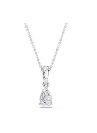 Midem Oslo Pear-cut diamond pendant 0.25ct white gold