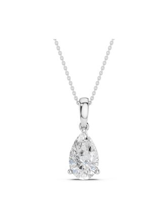 Midem Oslo Pear-cut diamond pendant 1.00ct white gold