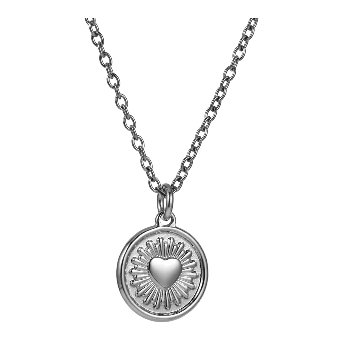 Lykken Trend steel coin necklace Heart