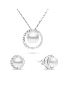 Lykken Pearls pearl jewelry set silver