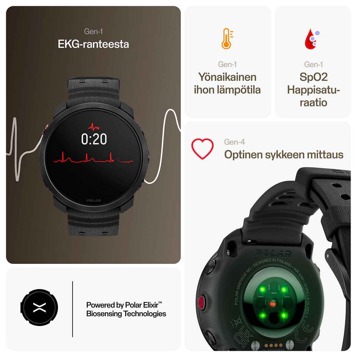 Polar Vantage M3 Black - watchesonline.com