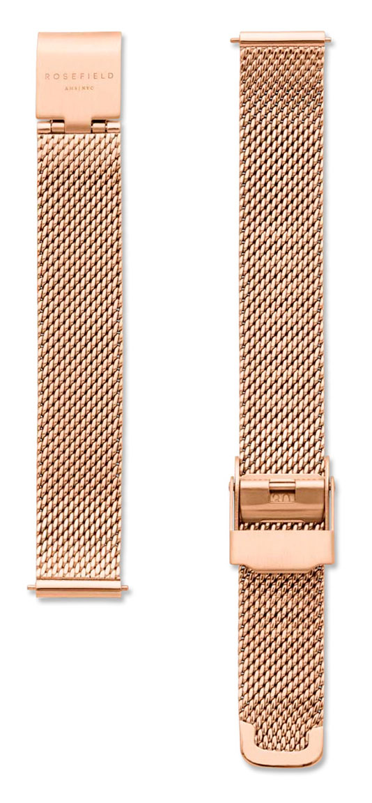 Rosefield rose gold deals mesh strap