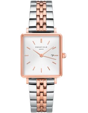 Rosefield The Boxy QVSRD-Q014 White Sunray/Silver/Rose Gold