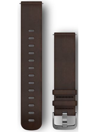 Garmin Vivomove HR Quick release dakr brown leather strap 010-12691-01