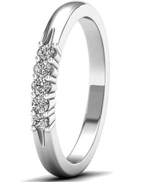 Lykka Elegance eternity diamond ring white gold 0,14 ct