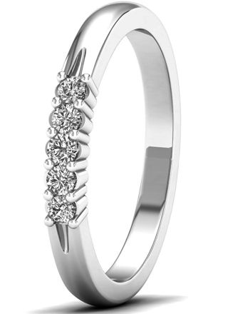 Lykka Elegance eternity diamond ring white gold 0,14 ct