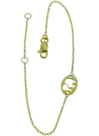 Childrens 14ct gold Bracelet with elephants RAK7/14-16
