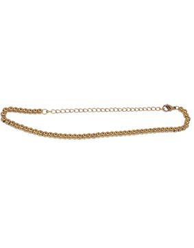 Bosie gold-colored 4mm metal pearl bracelet/anklet steel SL1268G