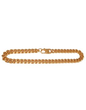 Bosie gold-colored satin finished curb chain bracelet 6mm SBB-6G-SAT-H