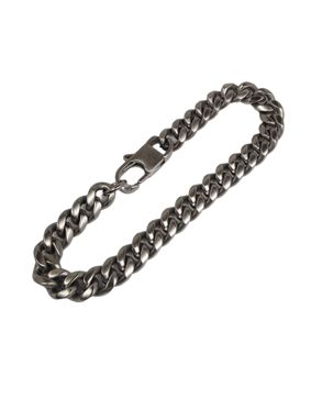 Bosie gray satin finished curb chain bracelet 8mm SBB-8S-SAT-H