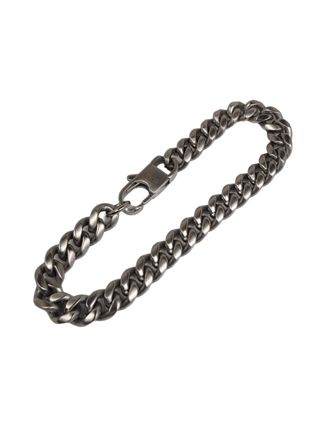 Bosie gray satin finished curb chain bracelet 8mm SBB-8S-SAT-H