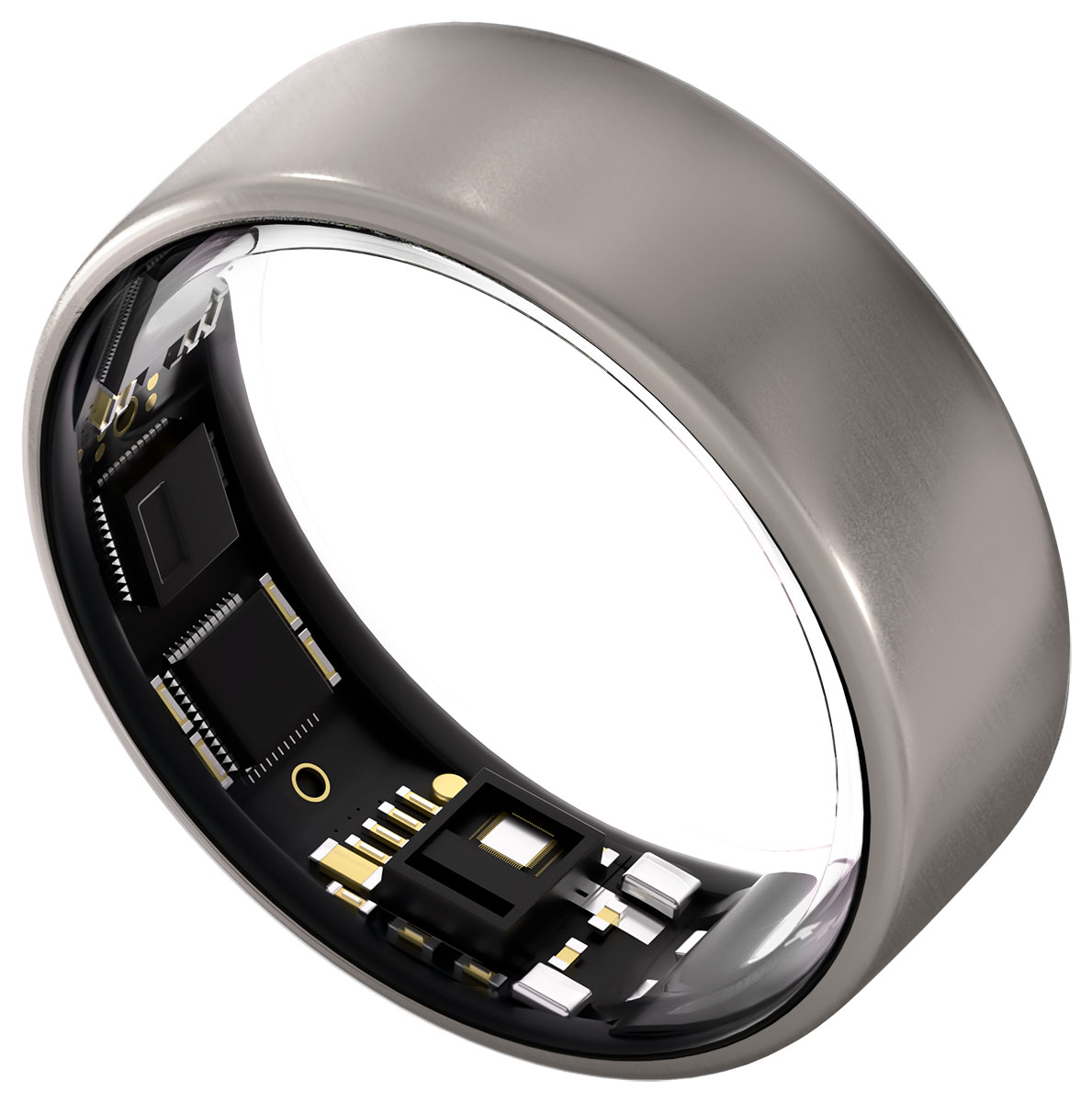 Ultrahuman Ring Air Smart Ring Raw Titanium - watchesonline.com