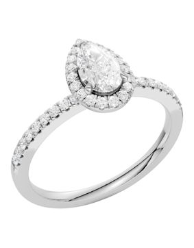 Midem Amsterdam Halo diamond ring 0.75ct white gold