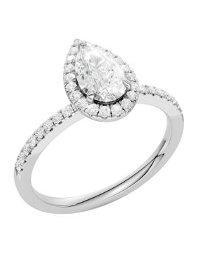 Midem Amsterdam Halo diamond ring 1.00ct white gold